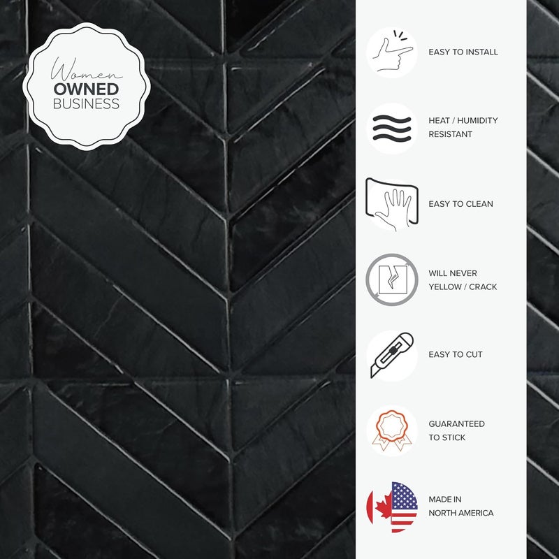 Smart Tiles Peel and Stick Backsplash - 5 Sheets of 11.43" x 9" - 3D Adhesive Peel and Stick Tile Backsplash for Kitchen, Bathroom, Wall Tile - Image 4